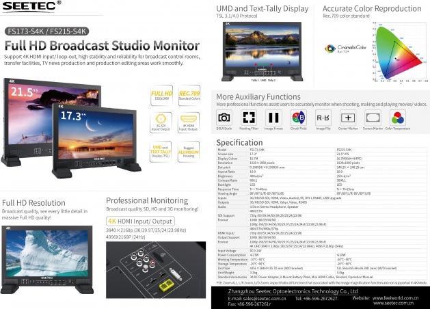 Produktbild Seetec monitor FS215-S4K 21.5 inch (21.50")