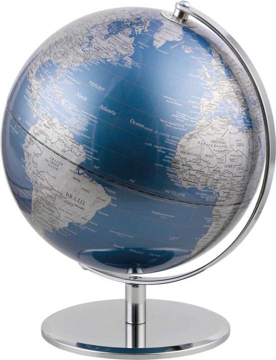 emform Globe de table Planet bleu métallique/argenté (25 cm)