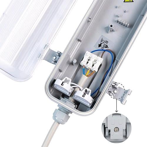 Produktbild EGB FeuchtraumWannenleuchte IP65 m LEDRöhren 22W L1575mm (4600 lm, G13)