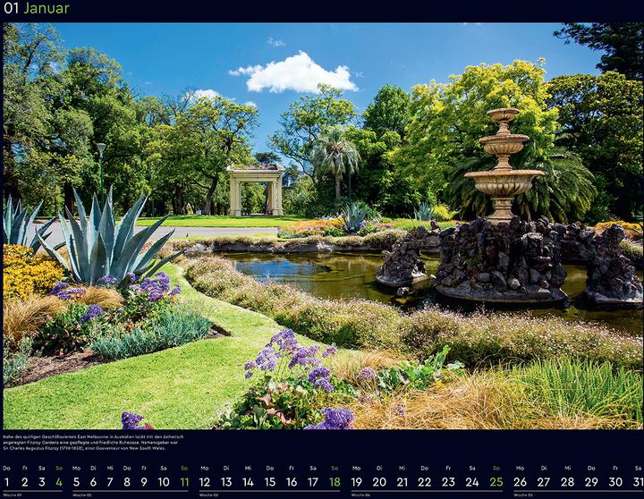 Image du produit Die schönsten Gärten der Welt - Wandkalender 2026 (60 x 45 cm, Couverture rigide, Allemand)