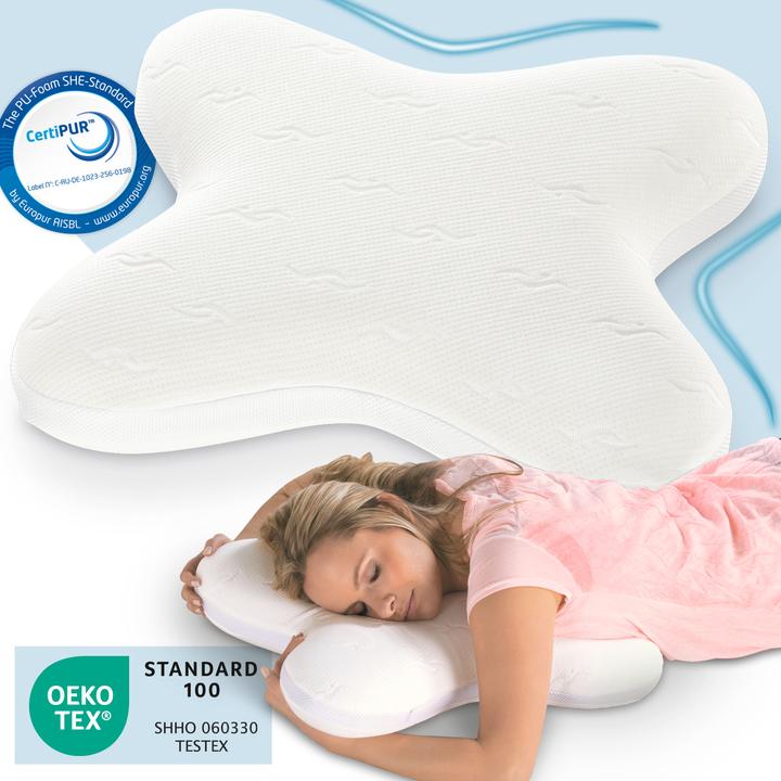 Image du produit Bestschlaf Visko-Schmetterlings-Kissen (52 x 62 cm)