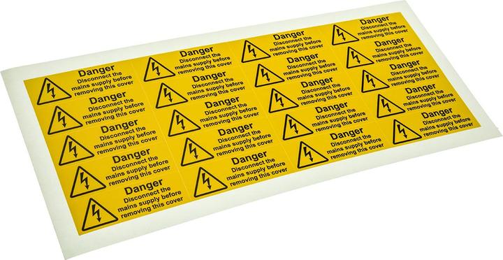 Immagine prodotto Rs Pro Cartello di sicurezza, Inglese, Nero/Giallo, Pericolo: Elettricità, H 20 mm L 60mm