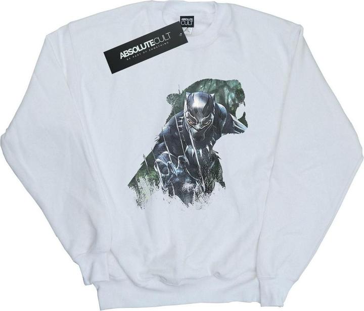 Schwarzer Panther Wild Silhouette Baumwolle Sweatshirt