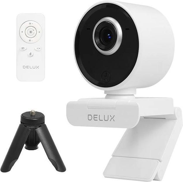 Actual product image Delux Smart Webcam with Tracking and Built-in Microphone DC07 (White) 2MP 1920x1080p (2 Mpx)