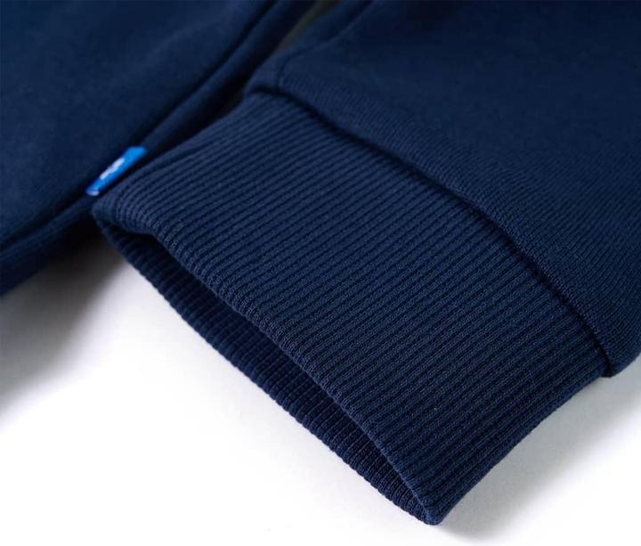 Actual product image VidaXL Kids hoodie navy blue 128,Material: 92 (128)