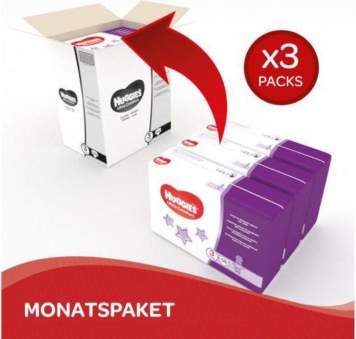 Produktbild Huggies Windeln Ultra Comfort (Gr. 3, Monatsbox, 168 Stück)