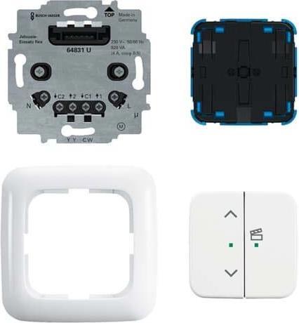 Produktbild Busch-Jaeger Busch-Jäger Jalousie-Einsatz flex, 1-fach Komplettset mit 2-fach Bedienelement, Wireless 62731/UJ-2
