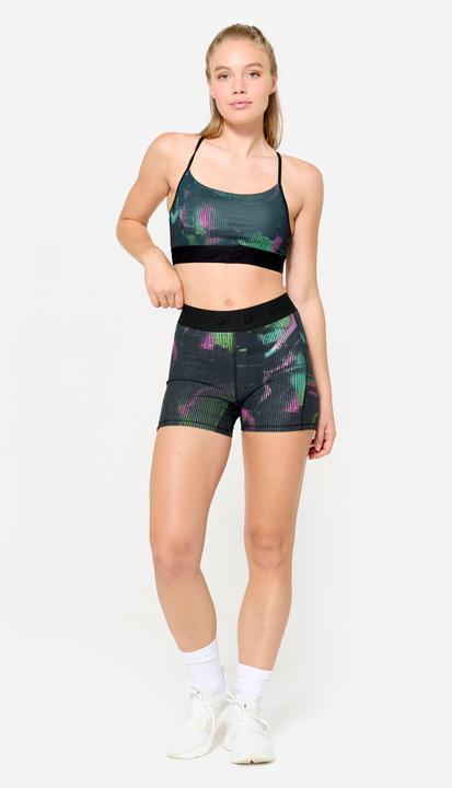 Produktbild Domyos Sport-Bustier Damen schmale gekreuzte Träger leichter Halt - schwarz (L)