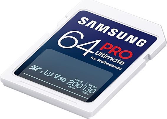 Actual product image Samsung PRO Ultimate with USB card reader (64 GB, SDXC, U3, UHS-I)