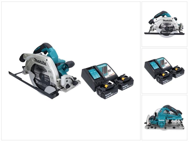 Produktbild Makita DHS 900 RT2U Akku Handkreissäge 36 V ( 2x 18 V ) 235 mm Brushless + 2x Akku 5,0 Ah +