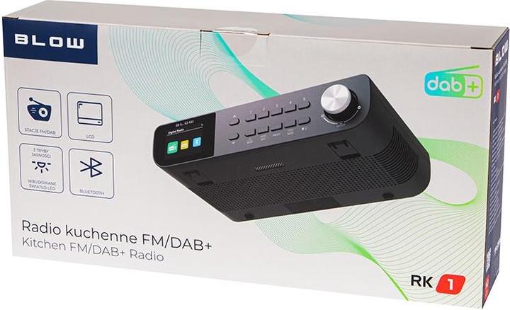 Blow Portable FM/DAB+ RK1 kitchen radio, black (FM, DAB+ DAB, Bluetooth)
