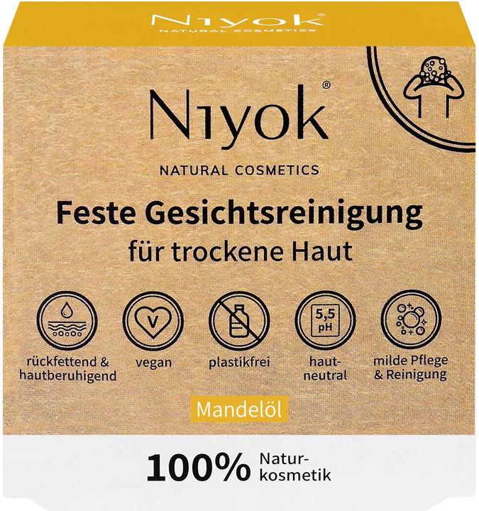 Niyok Feste Gesichtsreinigung Mandelöl (Reinigungstücher)