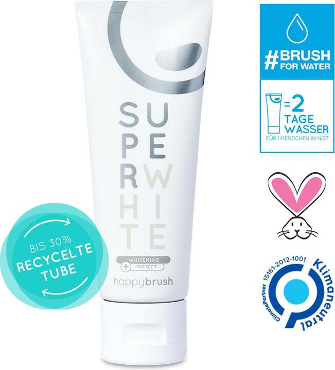 Immagine prodotto happybrush Dentifricio SuperWhite, 75 ml (75 ml)