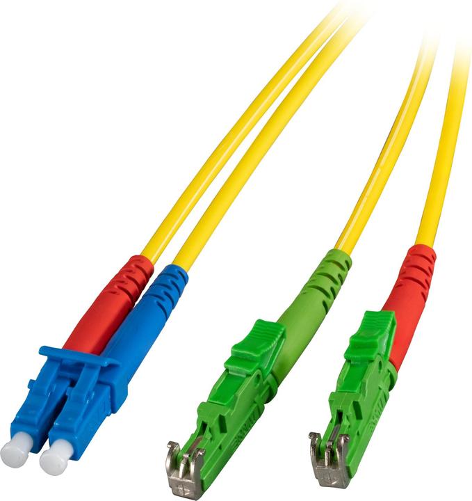 Actual product image EFB Elektronik Fibre optic connection cable (1x E2000®/APC 8° plug 1x LC plug) 9/125 µ Singlemode OS2 5.00 (CAT8.2, 5 m)