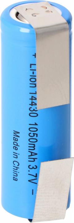 Actual product image AccuCell Battery 14430 with solder tags U-shape without protection electronics (1 pcs., 1050 mAh, Rechargeable battery)