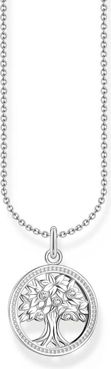 Immagine prodotto Thomas Sabo Collana con ciondolo a forma di albero dell'amore e pietre d'argento bianco (Argento 925, 38 - 45 cm)