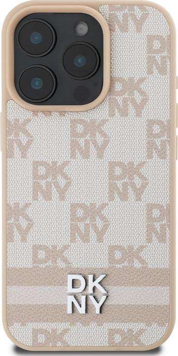 Immagine prodotto DKNY DKHCP16LPCPTSSP Custodia rigida per iPhone 16 Pro 6,3" różowy/rosa con motivo a scacchi e strisce (Apple iPhone 16 Pro)