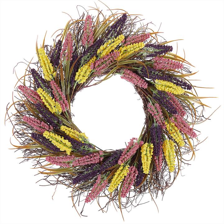 Produktbild Beliani Türkranz bunt mit Kunstblumen ø 50 cm CANDELARIA (50 x 7 x 50 cm)