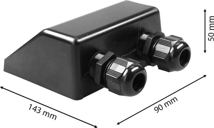 Produktbild Offgridtec Dachdurchführung 2-fach Heavy schwarz für Kabeldurchmesser 3-12mm