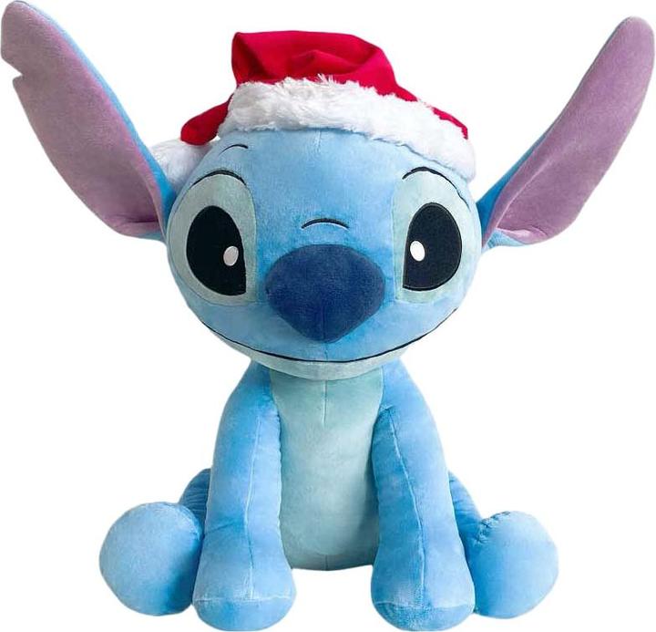Disney Stitch Plüschtier Plüsch mit Weihnachtsmannmütze, 50 cm (50 cm)