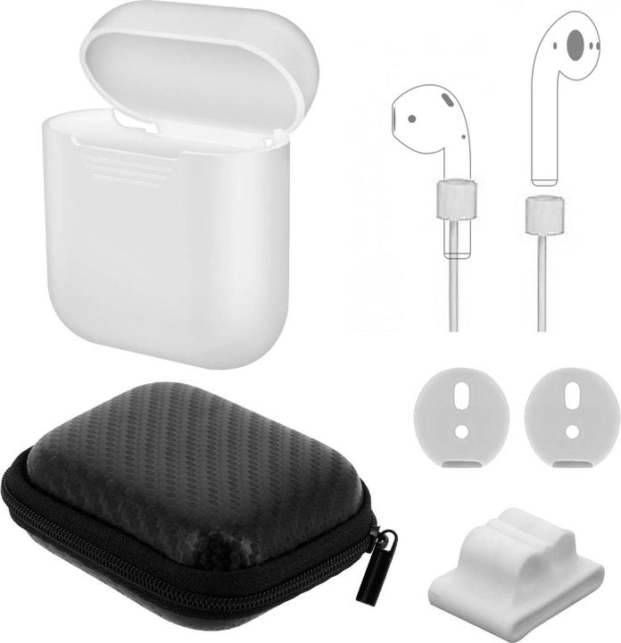 Produktbild Avizar AirPods 5-in-1 Set: Hülle, Tasche, Schlaufe (Kopfhörer Hülle)