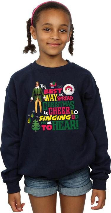 Actual product image Elf Girls Christmas Cheer Sweatshirt (140, 146)