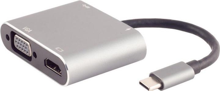 Shiverpeaks ®-BASIC-S--USB-DOCK--USB-C station d'accueil multiport, 4en1, HDMI, VGA, PD, Hub (USB-C, 4 Ports)