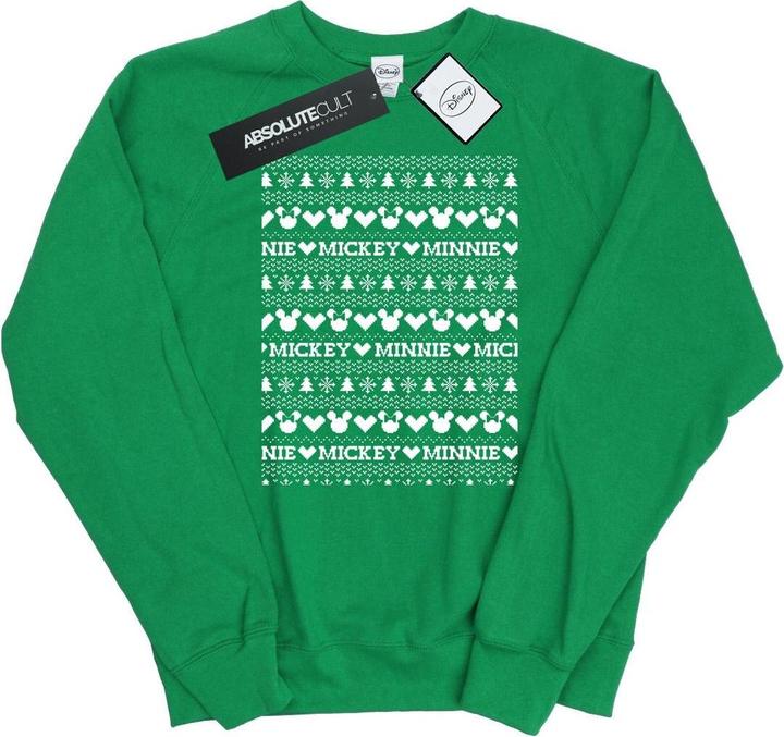 Disney Mickey And Minnie Christmas Fair Isle Sweatshirt (XL)