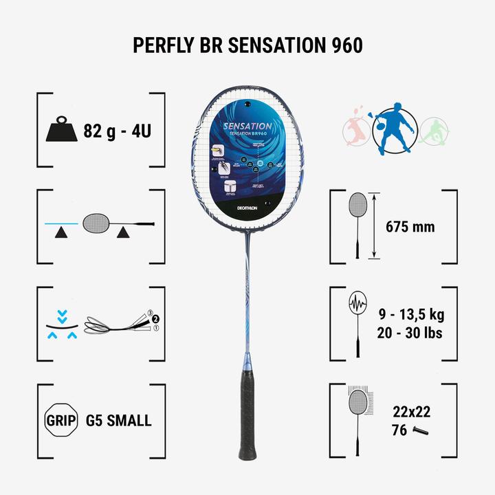 Produktbild Perfly Badmintonschläger Erwachsene - BR Sensation 960 navy