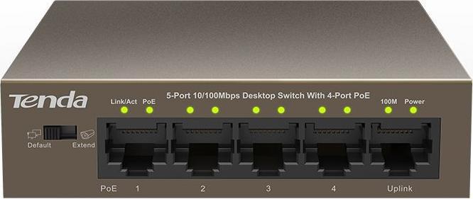 Actual product image Tenda 5-Port FE TEF1105-4-63W 58W (4x PoE) (5 Ports)