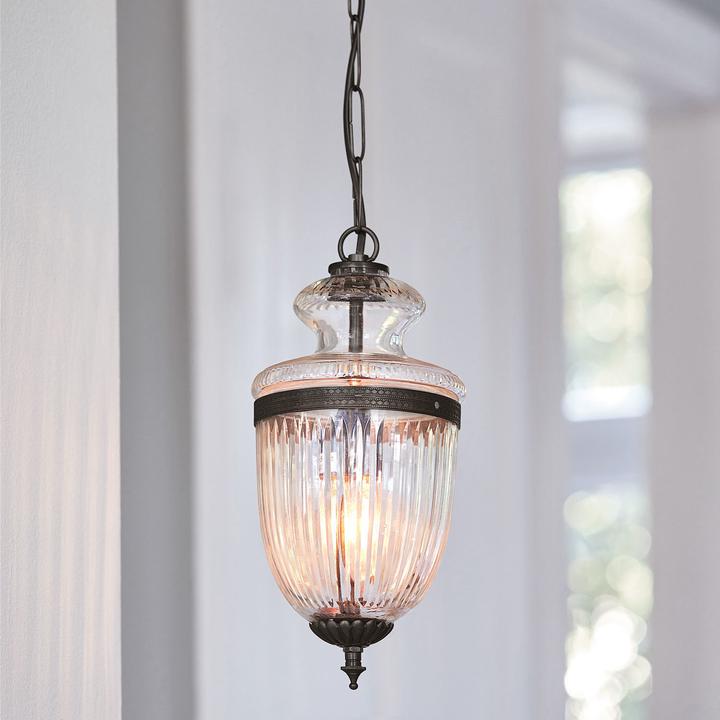 Actual product image Loberon Hanging lamp Marcel clear / brass (E14)