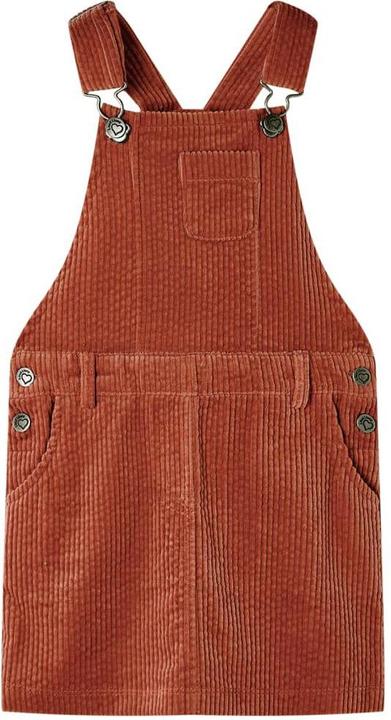 Actual product image VidaXL Children's dungaree dress corduroy cognac 116,Material: 100 (116)