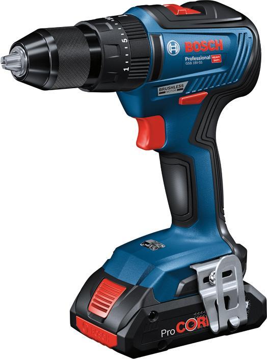 Actual product image Bosch Professional GSB 18V-55 (Rechargeable battery operated)