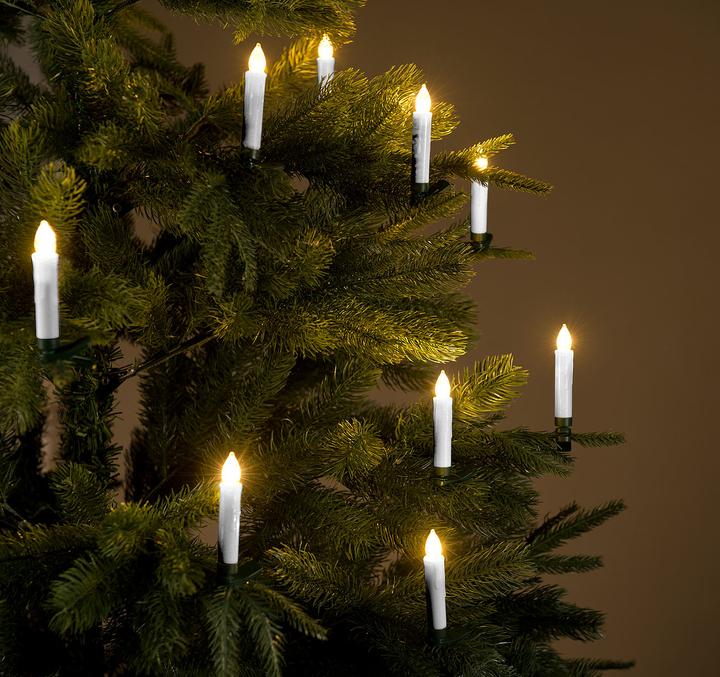 Image du produit Lunartec Lot de 20 bougies LED pour sapin de Noël avec télécommande et minuterie (20 x)