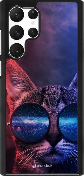 Actual product image PhoneLook Cover Red Blue Cat Glasses (Samsung Galaxy S22 Ultra)