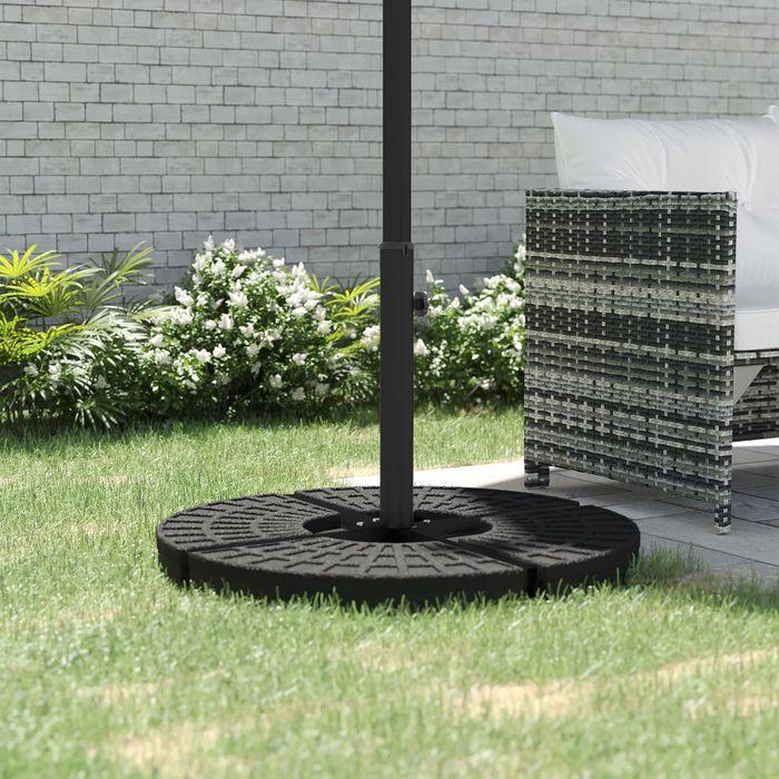 Produktbild Swisshandel24 Kreuzständer 4 kg Ø38 bis 48 mm, für Ampelschirm, Metall, Schwarz 100 x 100 x 75 cm