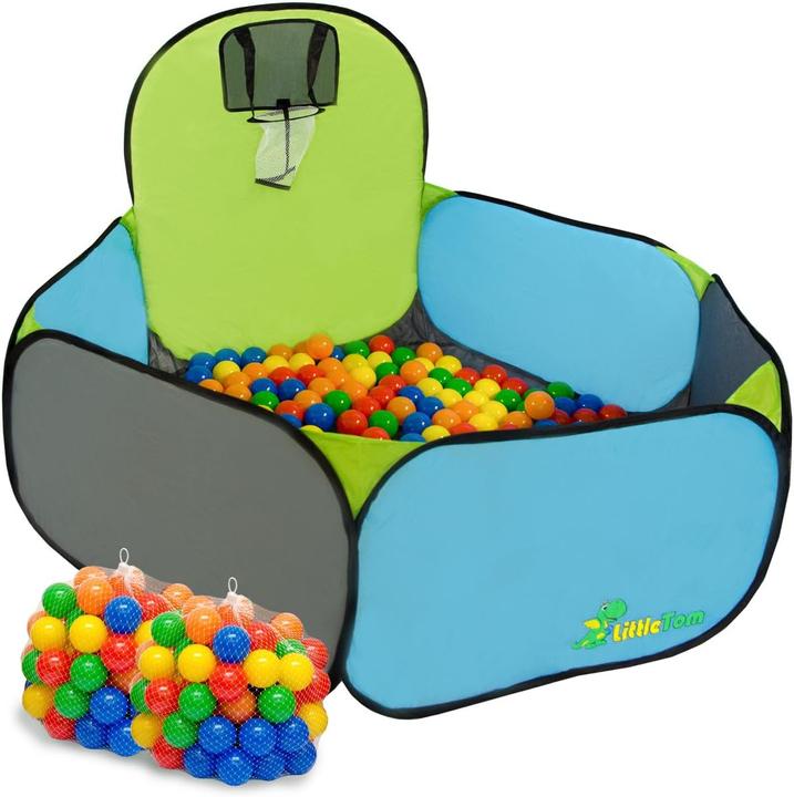 Immagine prodotto LittleTom 16016 Bällebad mit Basketballkorb und 200 Bällen