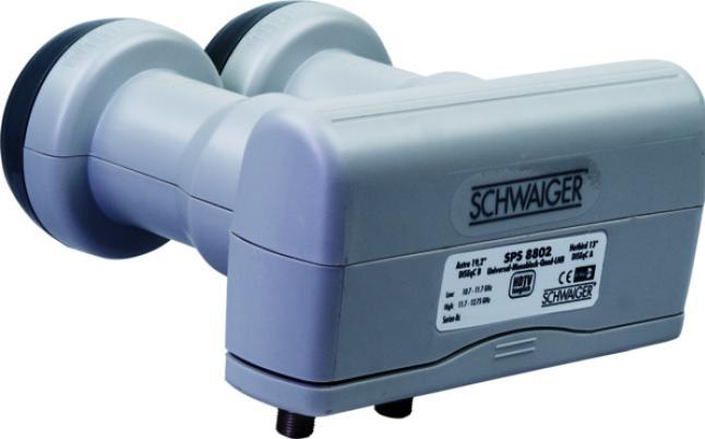 Image du produit Schwaiger LNB numérique monobloc double (Twin LNB, 40mm)
