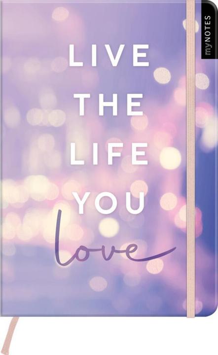 Image du produit Carnet de notes A5 dotted myNOTES Live the life (A5, Quadrillé)