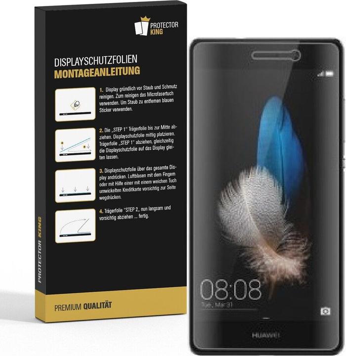 Actual product image Protectorking 1x real tempered 9H armoured glass 3D CLEAR (1 Piece, Huawei P8)