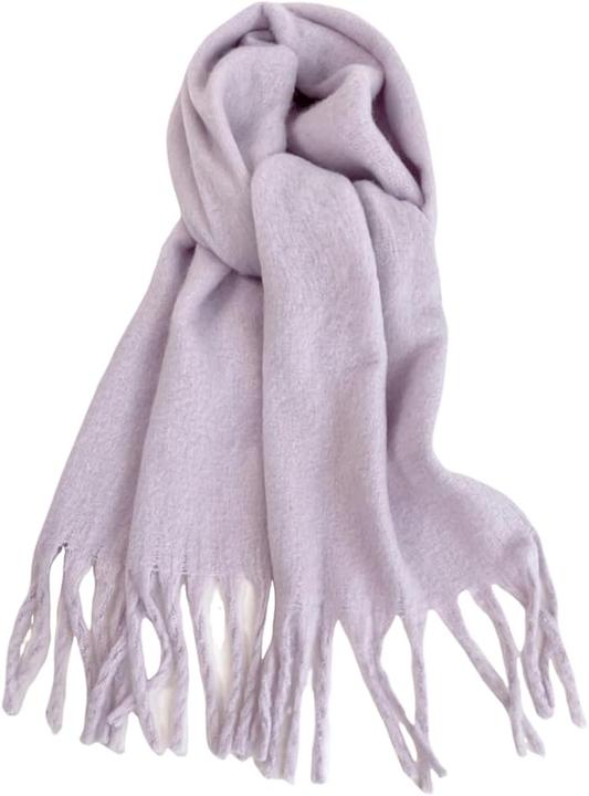 Only-Bags.Store Solide Farbe Plüsch Warm Chunky Schal Lange Einfache Grosse Verdickte Quaste Schal Winter Outdoor