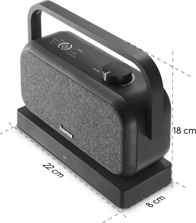 Produktbild Hama Lautsprecher für Fernseher, 2,4-GHz-Station + Bluetooth®, tragbar, stereo (18 h, Stromversorgung über USB)