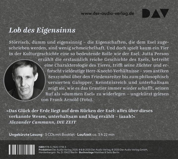 Immagine prodotto Asino. Un ritratto (Persona dello Jutta, Frank Arnold, Torsten Feuerstein, Tedesco)