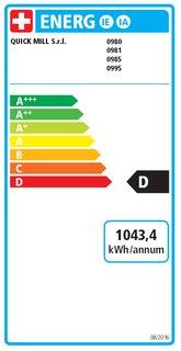 Etichetta energetica Quick Mill Andreja Premium 0980