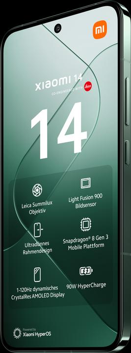 Actual product image Xiaomi 14 with Electric Scooter 4 Lite (512 GB, Jade Green, 6.36", Dual SIM, 50 Mpx, 5G)