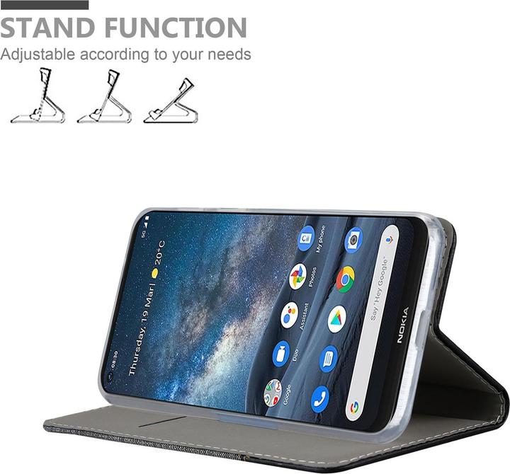 Produktbild Cadorabo Book Jeans Optik Cover (Nokia 8.3)