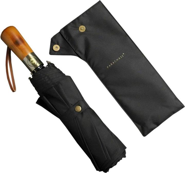 JTI Regenschirm, kompakt - 115 cm - Schwarz