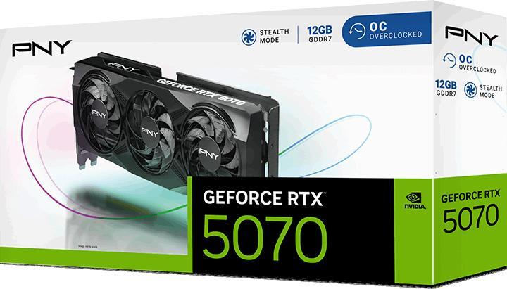 Actual product image PNY GeForce RTX 5070 Overclocked Triple Fan (12 GB)