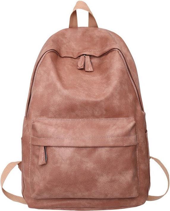 Only-Bags.Store Solid colour large capacity backpack, leisure student backpack, computer backpack