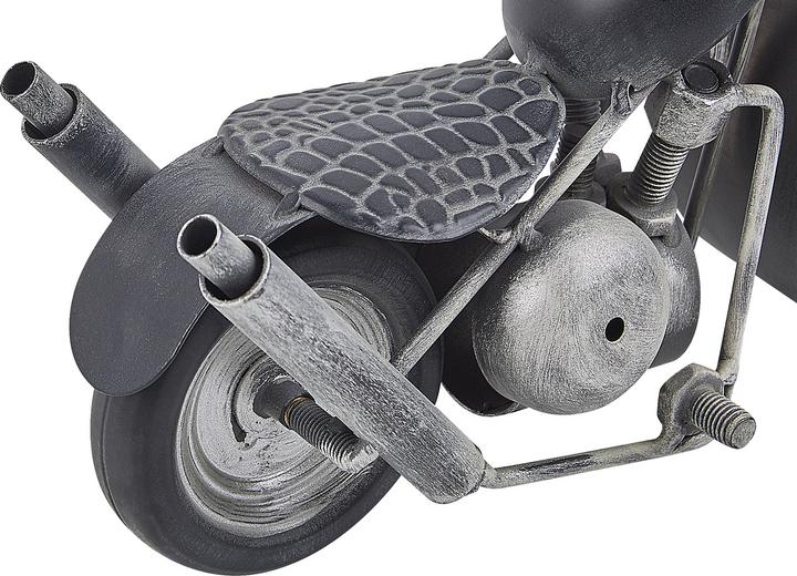 Produktbild Beliani Tischuhr schwarz / silber Motorradform 19 cm BERNO